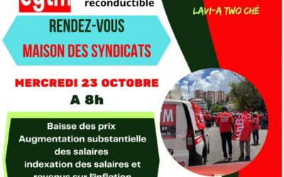 Rendez-vous, Mercredi 23 Octobre 2024 avec la CGTM