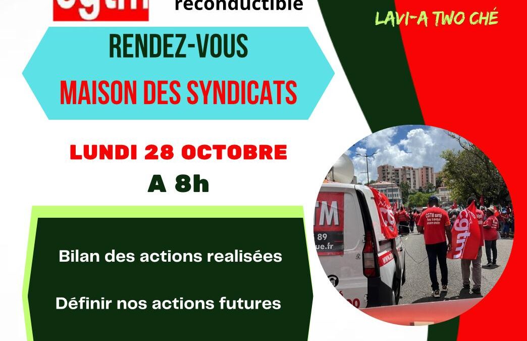 Rendez-vous du lundi 28 octobre 2024, « contre la vie chère »