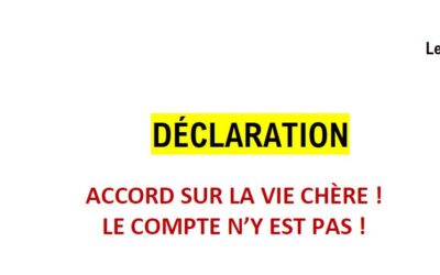 Déclaration de la CGTM après « l’accord » du 17 octobre 2024!